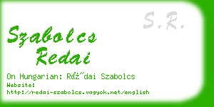 szabolcs redai business card